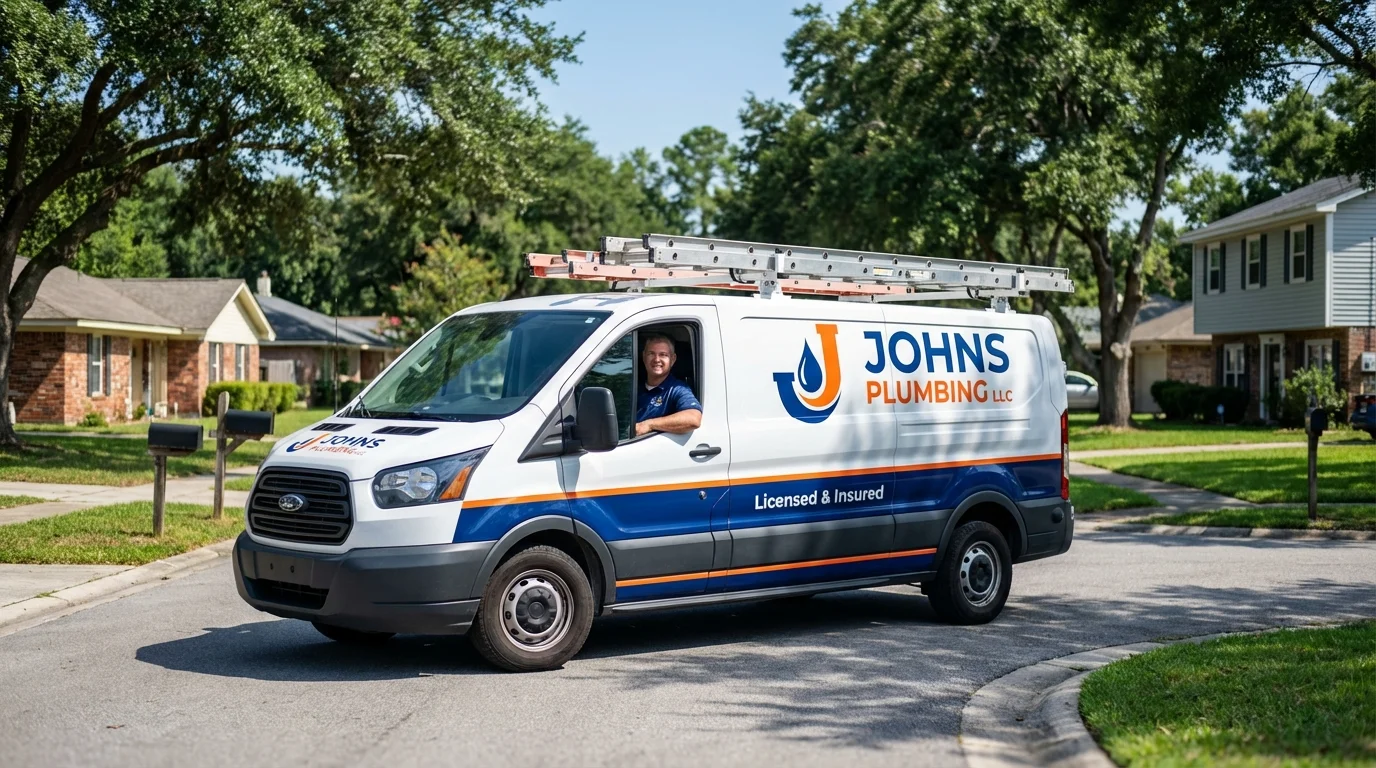 Johns Plumbing LLC service van in Indian Trail, NC
