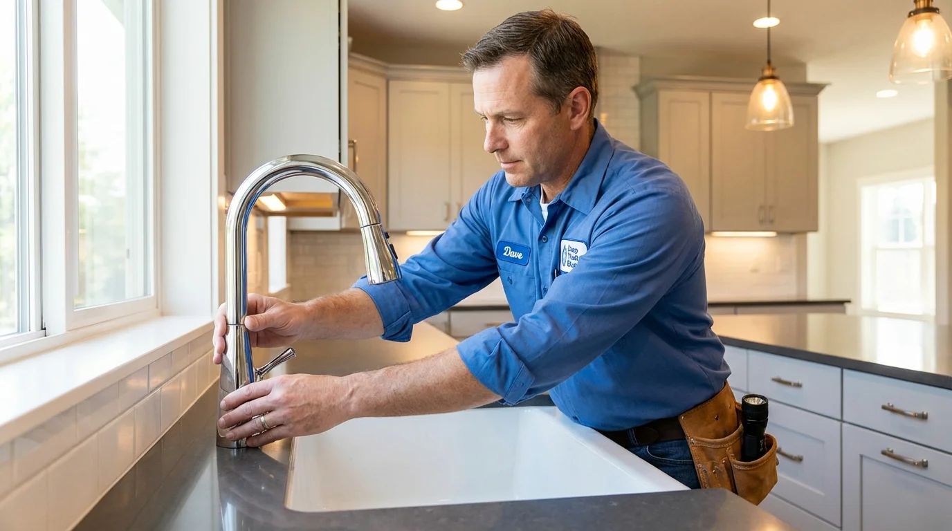 Kitchen faucet installation by Johns Plumbing LLC in Indian Trail